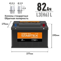 Аккумулятор Startex DIN 82 Ач, ССА 680A (EN), необслуживаемый